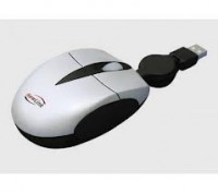 MINI MOUSE RETRATIL SOFT PRATA - NEWLINK MO307